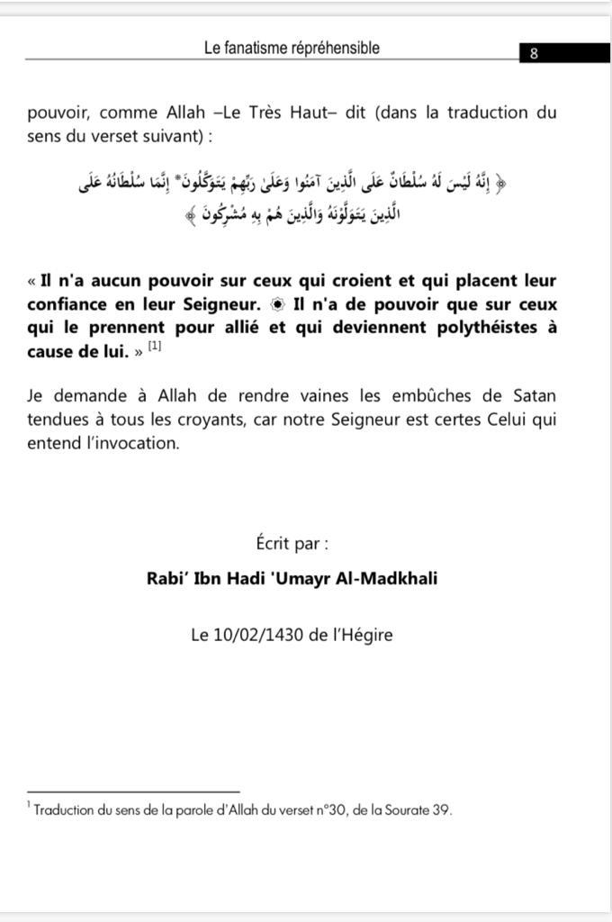 TweetsIslamique's tweet photo. Je tiens à remercier les frères des éditions @DineAlHaqq pour leur travail et la traduction de cet excellent ouvrage du grand savant, le Sheikh Rabî’ Ibn Hadi Al-Madkhali - qu’Allah le préserve. Je le recommande fortement, il est très bénéfique !

📮https://t.co/7ps29ikowg https://t.co/9sgYnzs6mG
