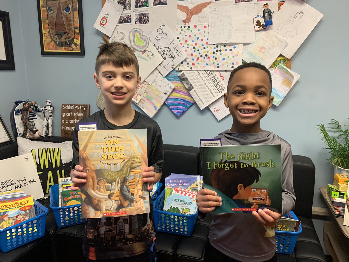 SixTenPrincipal's tweet photo. Happy birthday to Deacon and Kaeto! #BirthdayBooks #MHHawksRead #WeDigReading #WeDigEPS https://t.co/IHAk4tAGi2