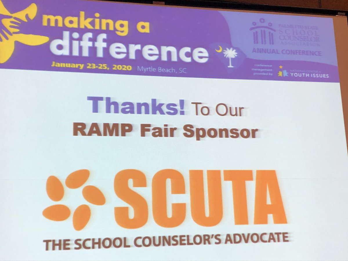 MsBlume_PPS's tweet image. #PSSCA2020 Many thanks to SCUTA for sponsoring our RAMP Fair... the only state conference RAMP fair in the United States! @ASCAtweets  @gcschools