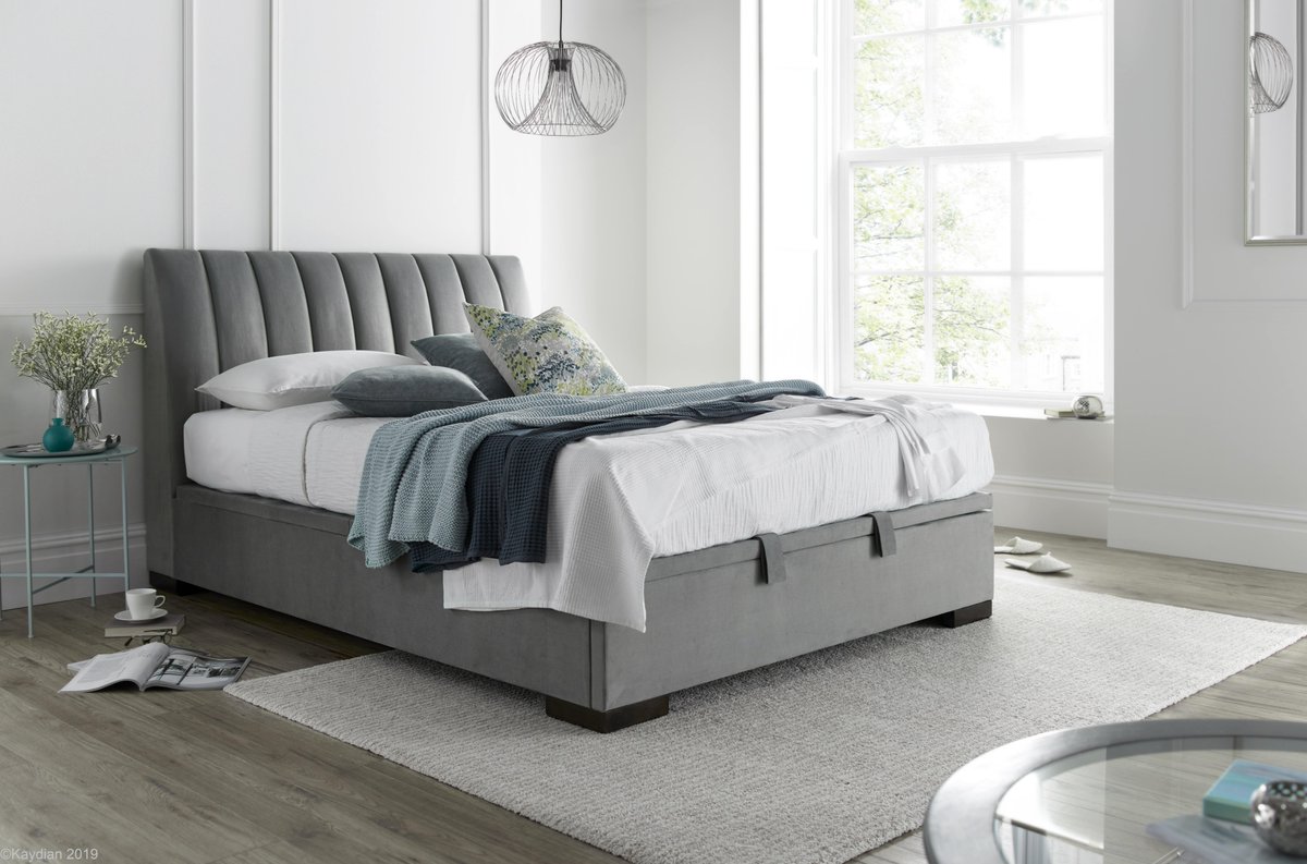 HappyBeds's tweet photo. Storage will no longer be a worry with the Lanchester Grey Plume Velvet Ottoman Bed! 🛏️ 
The storage provided in this bed is perfect for everything from sheets to shoes and the headboard will provide a fab centrepiece for your room! 💕

Shop here now! 🛒 https://t.co/F3x3L6P1x0 https://t.co/YwdnrbXWuo
