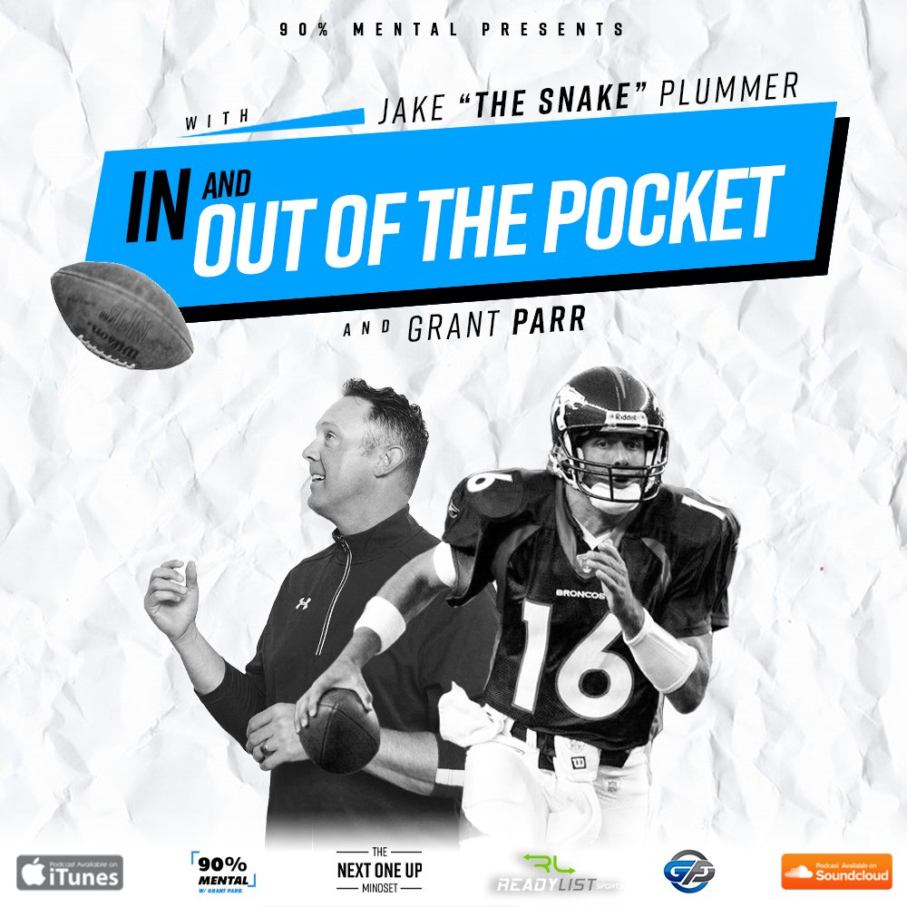 I am so excited to announce a new podcast collaboration on 90% Mental called "In and Out of the Pocket" with Jake "The Snake" Plummer <a href="/snakestakes/">Jake Plummer</a>. If you are a QB, OC, or Head Coach interested in the mental game. You got to check us out. First episode drops in February. #mindset