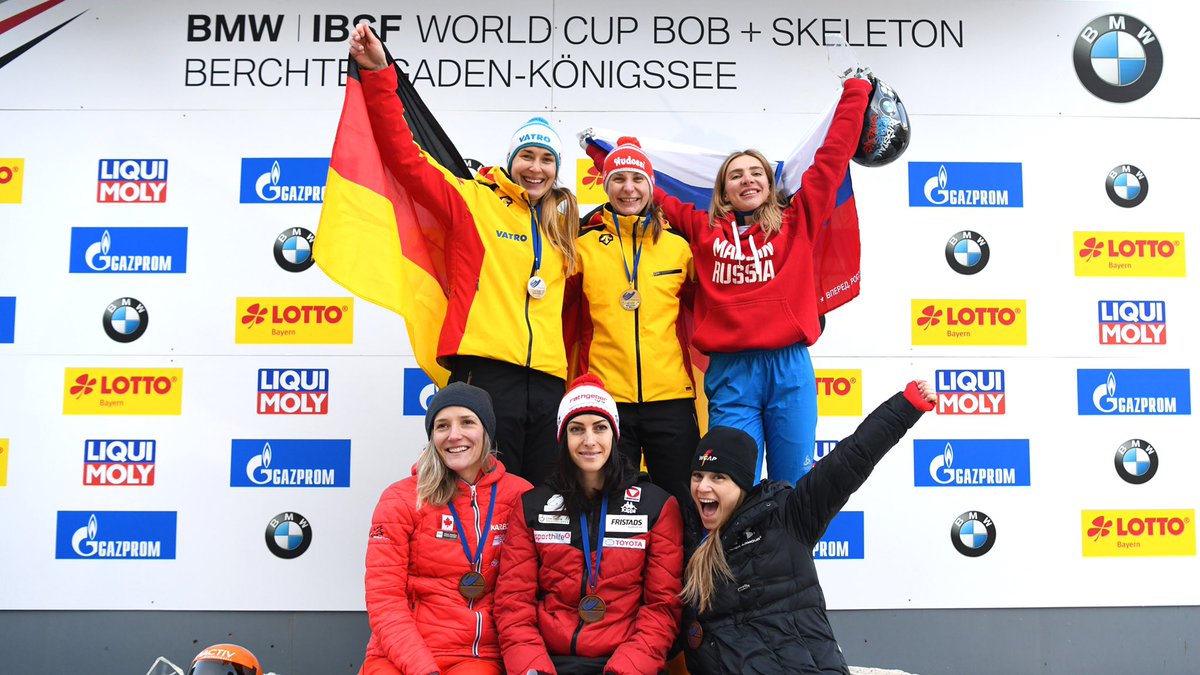 BobCANSkel's tweet photo. 🇨🇦 @MirelaRahneva was back in the podium mix sliding to fourth at skeleton World Cup in Konigssee 🇩🇪 @janechannell was 15th and @MadsCharns 21st #ALLIn #Tracking2022 https://t.co/BVfrM28xgo