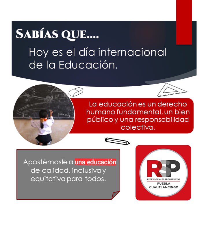 MiCuautlancingo's tweet photo. 📝Según la UNICEF en México, más 4 millones de niños, niñas y adolescentes no asisten a la escuela, mientras que 600 mil más están en riesgo de dejarla por la falta de recursos, lejanía de las escuelas y violencia.
#DíaInternacionalDeLaEducación
#FelizFinDeSemana https://t.co/6pEhGzUzF9