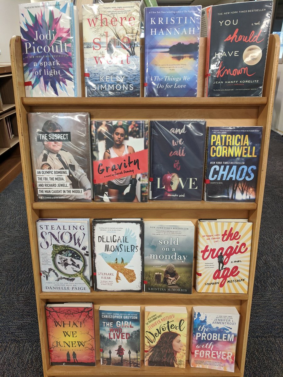 New books at the HS this week! Great weekend to curl up and test drive a few.