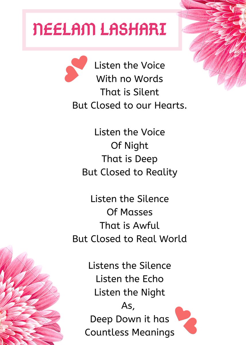 LashariNeelam's tweet photo. My Penning...!! โ๏ธ
@voiceofsoulbyneelamlashari
Follow my page on Instagram
#WritingCommunity #FridayMotivation #poetry #poetrycommunity #PoemADay #poems #poem #Writer #WriTweet #WriterLift #writingjobs #PoetryClubPPP #PoemsDescriptive2020 #poetweet #writerslife #poets #poet https://t.co/Ifo5PTzRXM
