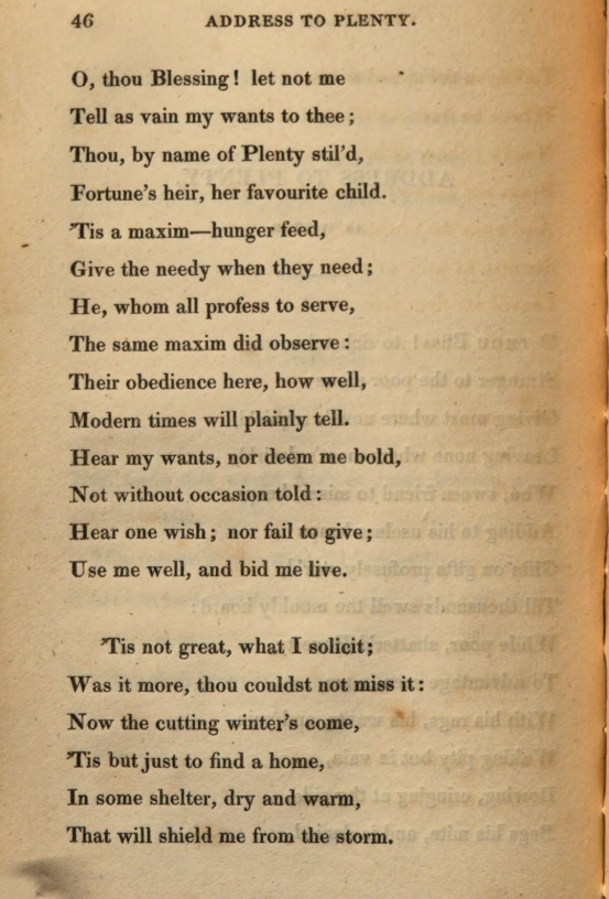 JohnClareSoc's tweet photo. Today's #PoemsDescriptive2020 is the opening of 'Address to Plenty, in Winter', where Clare speaks powerfully on behalf of the rural labouring poor. John Taylor mentions this poem in the intro to Poems Descriptive, stating that Clare "saw Poverty in all its most affecting shapes" https://t.co/UhVIqDhs1s