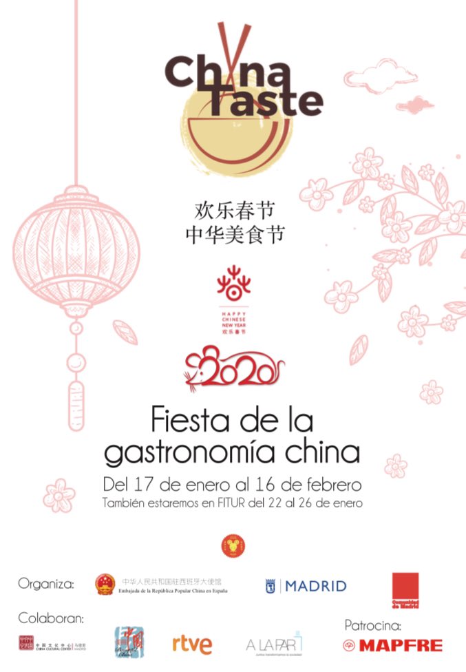 Feliz nochevieja y próspero Año Nuevo Chino! Desde #ChinaTaste queremos desear a toda la comunidad china unas felices fiestas y que disfruten con toda la familia en torno a la mesa y la buena gastronomía