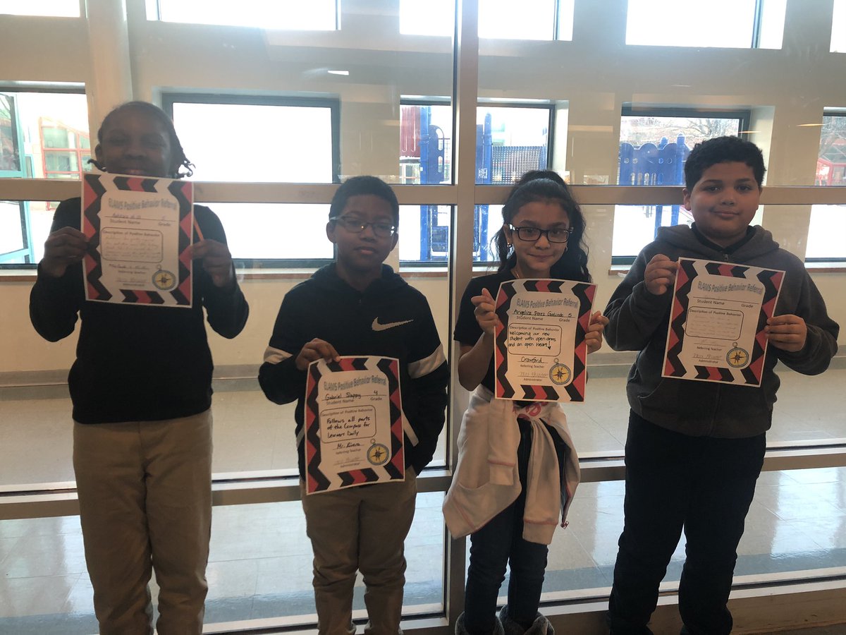 So proud of the first ELAMS recipients of positive behavioral referrals!  Thanks to <a href="/kennelly_school/">Kennelly School</a> for collaborating with us in the best interest of our HPS students! @VConner13