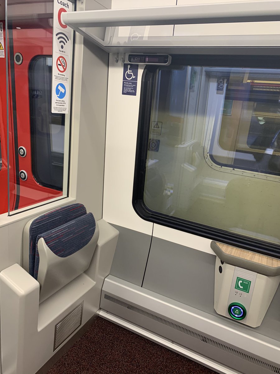 greateranglia's tweet photo. 🚆 Here’s some pics I took of the new intercity train this morning! Shows the first class area, disabled toilet, bike area &amp; retractable step for step free access! EC ☺️ https://t.co/zGSf9HZgi4