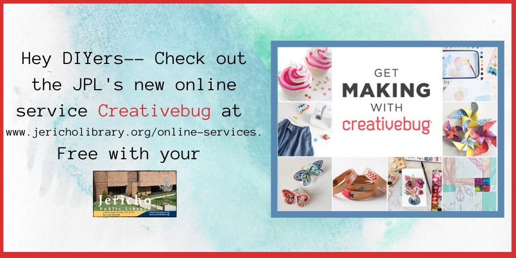 Jericho_library's tweet image. #creativebug #creativebugclasses #artatthelibrary #jerichopubliclibrary