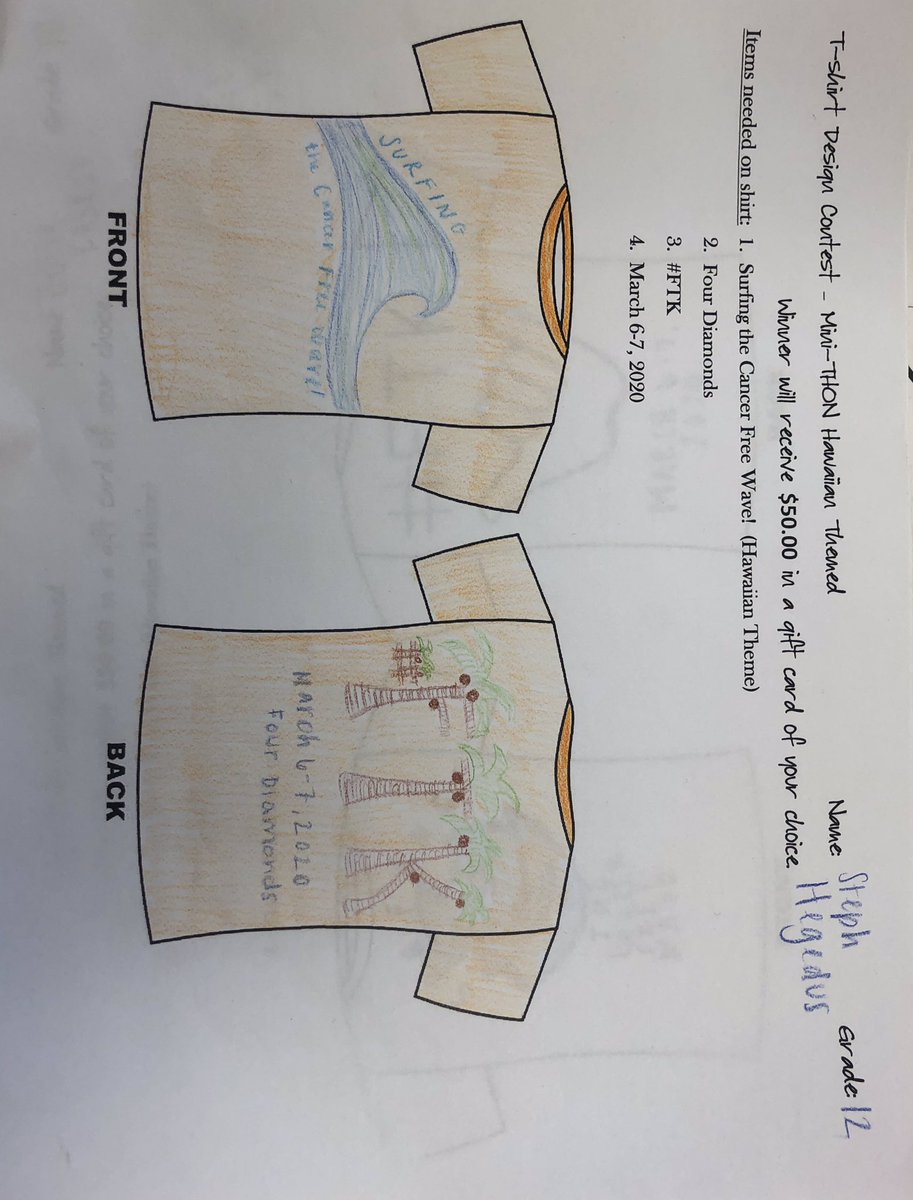 CONGRATULATIONS 🎉 to senior, Steph Hegedus for winning our t-shirt design contest!
