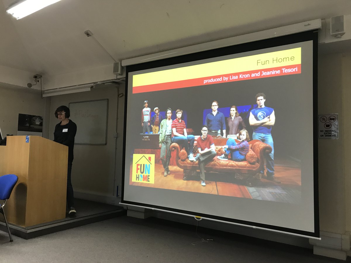 Elisabeth Krieber on the adaptation of Alison Bechdel’s ‘Fun Home’ for the stage, at Cardiff comics conference #FluidImages
