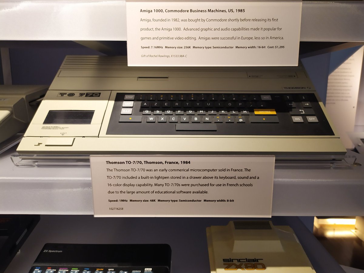 pbeyssac's tweet photo. Vu hier au @ComputerHistory de Mountain View. Louis Pouzi n en bonne place à l'entrée ! Des bouts d'Eniac, Cray-1, Cray-2, 360, etc. On trouve même un Micral et un TO7. Visité avec l'ami @abaritault qui est une encyclopédie en lui-même sur l'histoire de la Silicon Valley :) https://t.co/fPDsvCYHMb