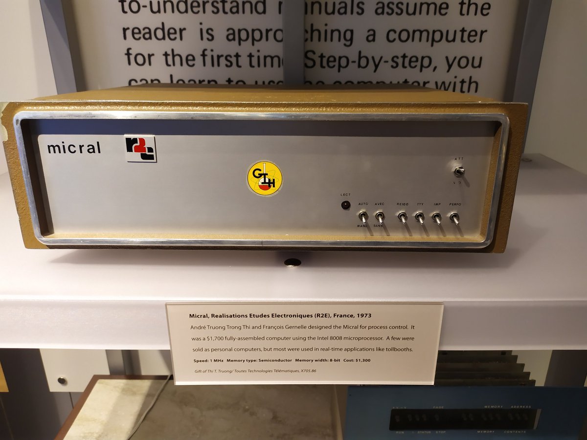 pbeyssac's tweet photo. Vu hier au @ComputerHistory de Mountain View. Louis Pouzi n en bonne place à l'entrée ! Des bouts d'Eniac, Cray-1, Cray-2, 360, etc. On trouve même un Micral et un TO7. Visité avec l'ami @abaritault qui est une encyclopédie en lui-même sur l'histoire de la Silicon Valley :) https://t.co/fPDsvCYHMb