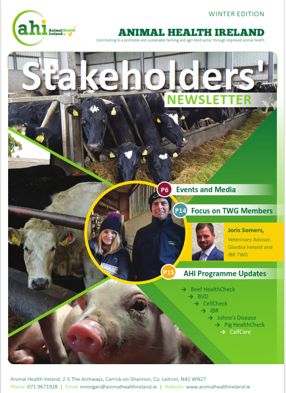 animalhealthire's tweet photo. For updates on our #cellcheck, #bvd, #jd, #ibr, #beefhealthcheck, #calfcare and our latest programme under the remit of AHI, #pighealthcheck follow the link and see the winter edition of our Stakeholders' Newsletter @m_guelbenzu @FinolaMcCoy  https://t.co/54HbmkAsI5 https://t.co/GWttPRrKhy