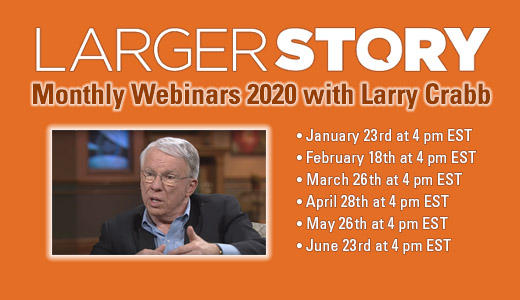 NewWayMin's tweet photo. Just a reminder--Larry Crabb's 2020 Larger Story Webinar Series starts later today. For more information, or to register, go to https://t.co/UUCiZJF3nb https://t.co/9ARG6Xn9Tv