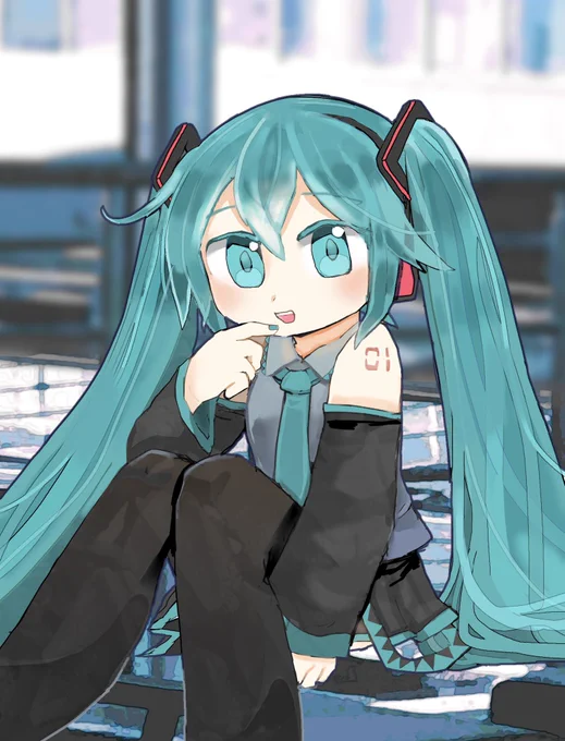 食べたくなるような髪のミクさんを目指して描いている 