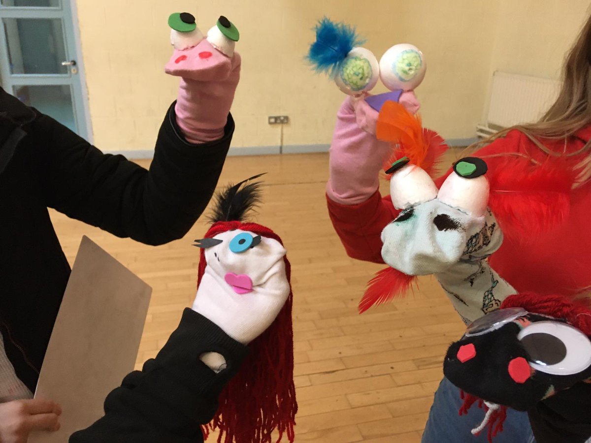 Sock puppet performances in 6th class!
