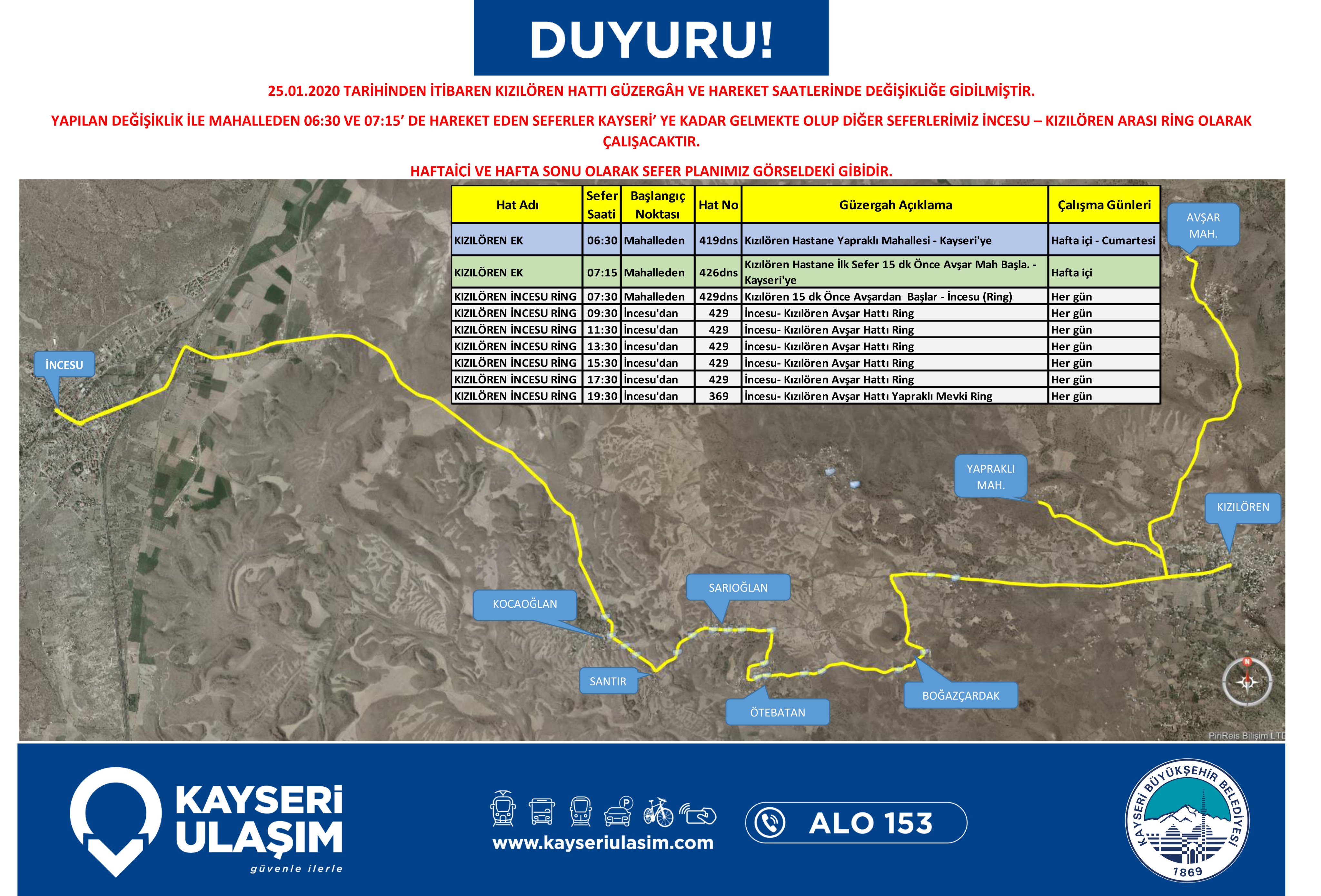 kayseriulasimdestek on twitter 25 01 2020 tarihinden itibaren gecerli olacak sekilde kiziloren ebic yemliha akin ve hastanekent otobus hatlarinda degisiklik yapilmistir detayli bilgiye gorsellerden ulasabilirsiniz https t co n7tebrzuvl twitter