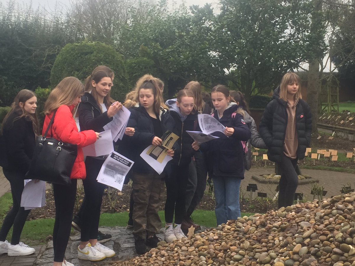 NGHS_RS's tweet photo. “He who saves a single life, saves the world entire.” - Talmud @NottmGirlsHigh @NGHS_RS at @HolocaustCentUK learning that it’ll take another 20 years of each visitor placing a stone on the pile to represent 1.5 million Jewish children who perished in the Holocaust #StandTogether https://t.co/KsMvMA3x0y