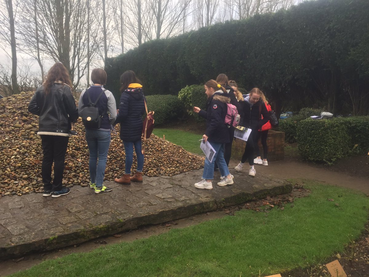 NGHS_RS's tweet photo. “He who saves a single life, saves the world entire.” - Talmud @NottmGirlsHigh @NGHS_RS at @HolocaustCentUK learning that it’ll take another 20 years of each visitor placing a stone on the pile to represent 1.5 million Jewish children who perished in the Holocaust #StandTogether https://t.co/KsMvMA3x0y