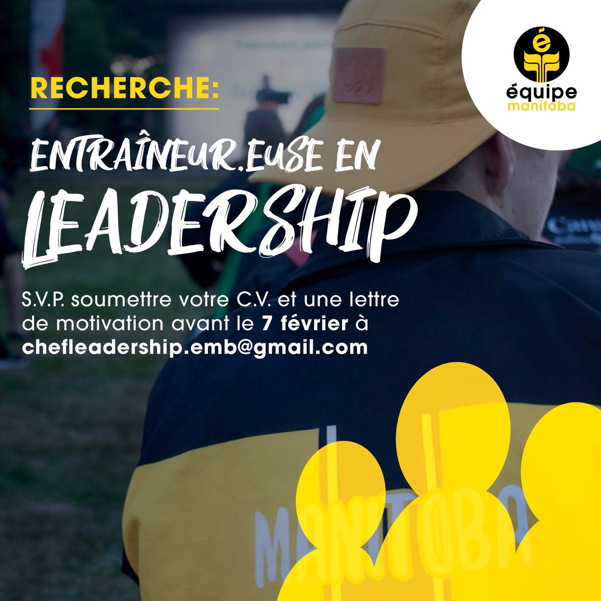 psssst, checkez ça! Il y a une ouverture au sein de l’équipe d’encadrement pour #TOBA2020 aux <a href="/jeuxfc/">JeuxFC</a>!! Détails et candidatures en envoyant un message à chefleadership.emb@gmail.com. Manquez pas votre (dernière) chance de venir aux #JeuxFC avec nous! #Victoria2020
