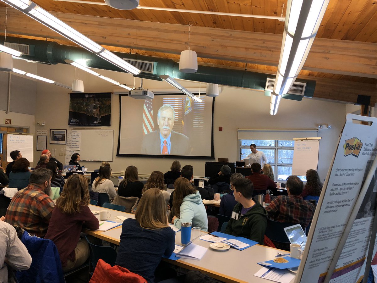 EducateMaine's tweet photo. Kicking off the #AquacultureMe Making Connections Conference @UMaine DarlingCenter! @morgancuthbert @SenAngusKing @jjudd5 #MaineSeaGrant https://t.co/wbZiQOY8RU
