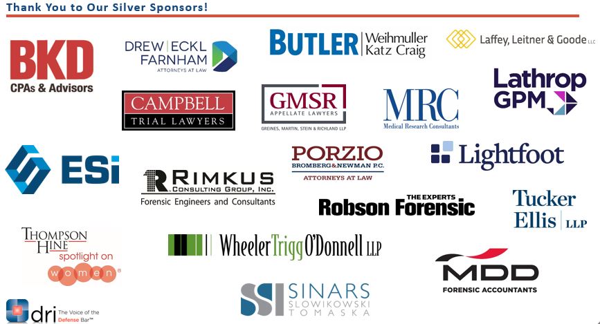 Thank you to our #DRIWITL Silver Sponsors who helped make this year's Women in the Law Seminar a success!