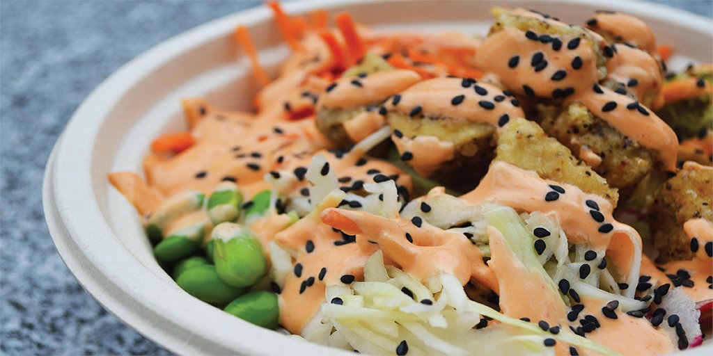 UNHDining's tweet photo. Grain bowls have everything you need in a meal! They're flavorful, colorful, healthy, hearty. 😃🌾🥗 #unioncourt #83GrainStreet #GrainBowls  #bowlsofplenty #realfood https://t.co/tgjMbBEdjU