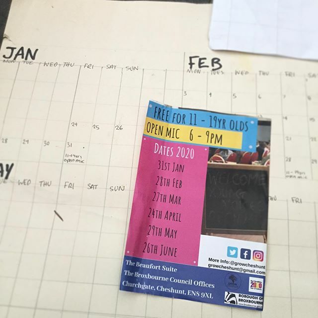 Getting ready for our annual General Meeting tomorrow evening .
Noting dates for the year! 
Our 11-19yrs Open Mic next Friday Eve! Gotta get some posters up.
.
Join us tomorrow evening 7pm 
at Tesco Community Space
Brookfield centre.
Going through the pa… instagram.com/p/B7tMUGmg0FV/