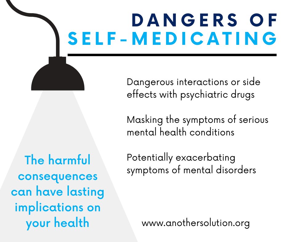AnthrSolution's tweet photo. Self-medicating in any form is dangerous. https://t.co/8LBucJhsCk