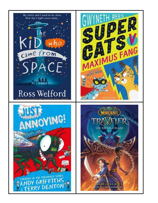 #FridayReads 
Here are the four new titles that <a href="/WestSussexSLS/">West Sussex Schools Library Service</a> are planning to read this weekend. What are you planning to read?

@AndyGbooks <a href="/terrydbooks/">Terry</a> <a href="/MacmillanKidsUK/">Macmillan Children's Books</a> @Authoroux <a href="/scholasticuk/">Scholastic UK</a>  #Warcraft <a href="/gwyneth_rees/">Gwyneth Rees</a> @BeckaMoor <a href="/KidsBloomsbury/">Bloomsbury Kids & YA UK</a> <a href="/rosswelford/">Ross Welford</a> <a href="/HarperCollinsCh/">HarperCollins Children's Books</a>
