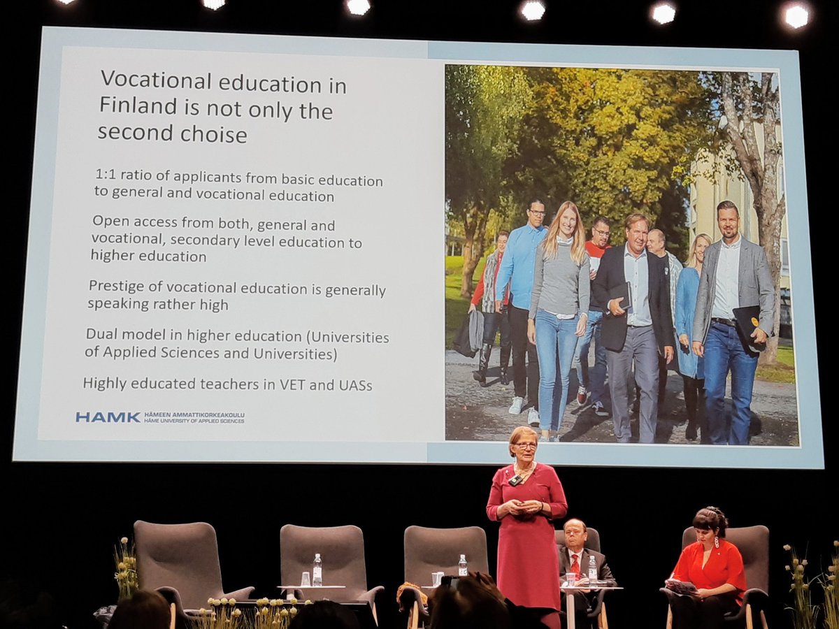MonaAnitta's tweet photo. @SeijaKult Vocational education is not a second choise in Finland. Active and continuos in-service education for teachers  needs to be developed. #educa2020 https://t.co/s9dImtuVac