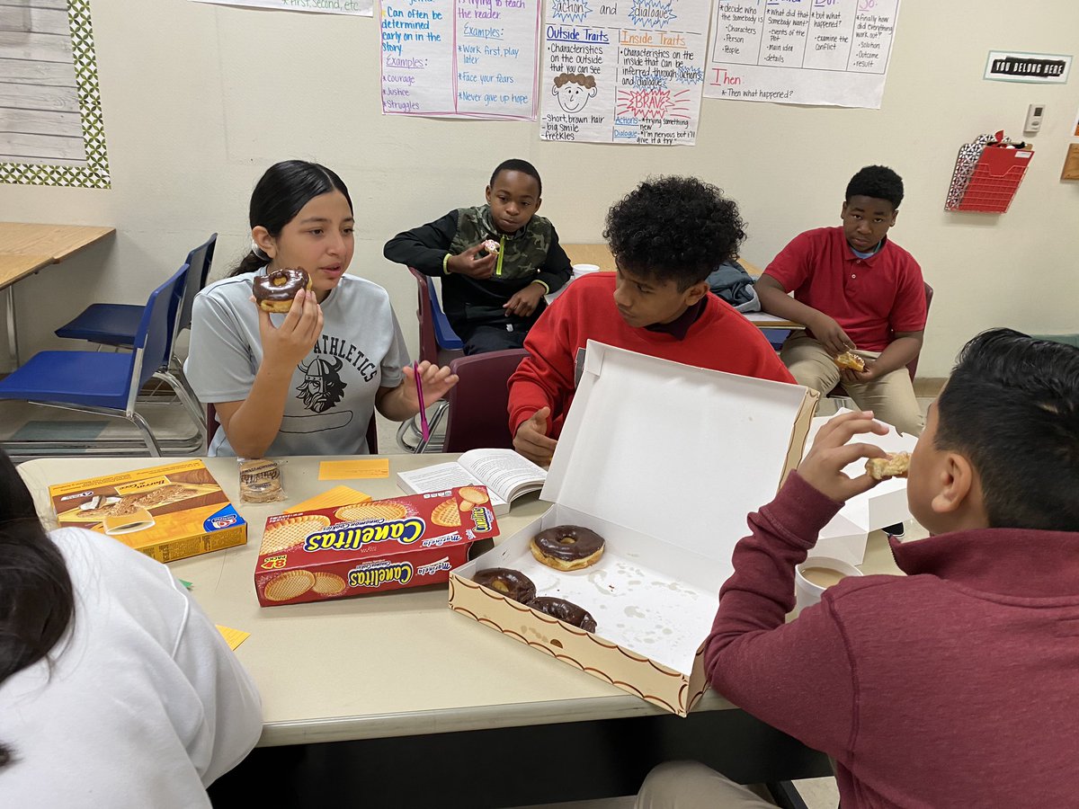 Cre8ive_Reading's tweet photo. Coffee talk this morning with book club students reading Lost in the Sun was amazing! Great discussions and amazing company! @VMSVikings @ELARinMISD @wockawocka5 #literacy #bookclubs #readplaytalk #discussions #questioningthetext #connections https://t.co/qCj5Mb27F7
