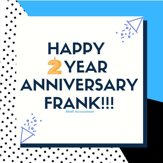 GMIINSURANCE's tweet photo. Happy 2 Year Anniversary Frank!!! #happyanniversary #workanniversary #2years #accountting #accountant #gmiinsurance https://t.co/P0dAQBvAKL