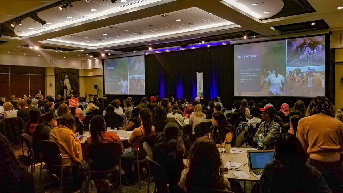dilip_twt's tweet photo. #wuscceciforum Wanasa Alaraba, #WUSC #SRP: refugees are resilient! refugees want to be heard, not just seen! Msg: rise above your limitation! @ceci_canada https://t.co/dCSdzoaB5y