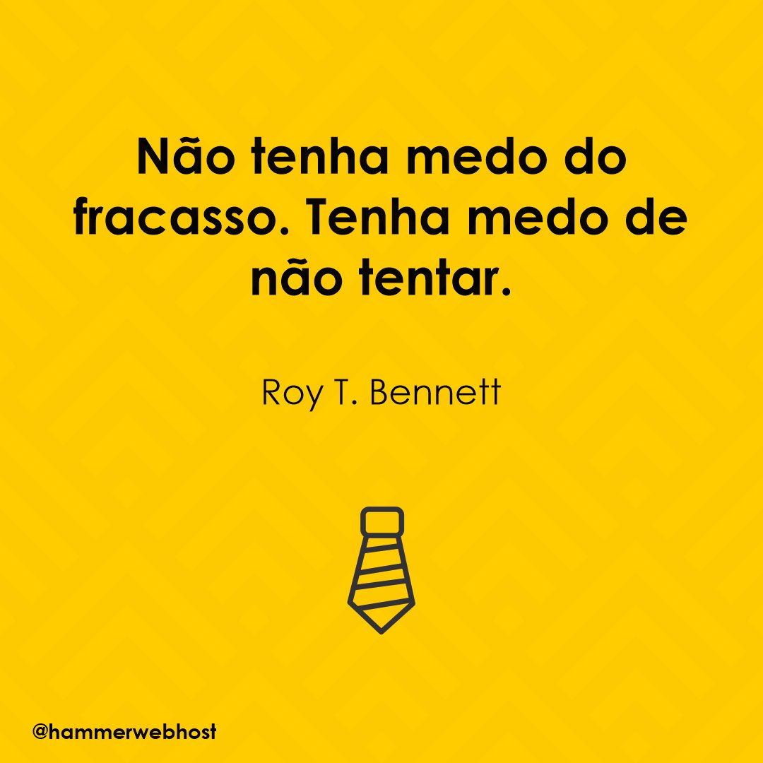 hammer_web's tweet photo. Não tenha medo do fracasso. Tenha medo de não tentar! (Ray T. Bennett)

#hammerweb #hammerwebhost #empreendedorismo #empreendedor #emprendedores #motivacaoemfrases #empresarios #frasesdenegocios #frasesdodia #oportunidades #geracaodevalor #frasedodia https://t.co/AL3FZynNGz