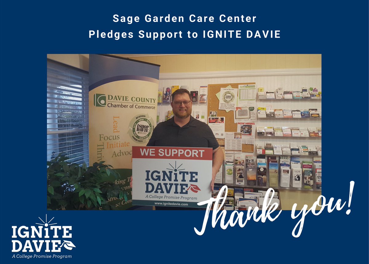 IgniteDavie's tweet photo. Thank you to Sage Garden Care Center for pledging your support to IGNITE Davie! #ignitedavie https://t.co/BWsA000oiA