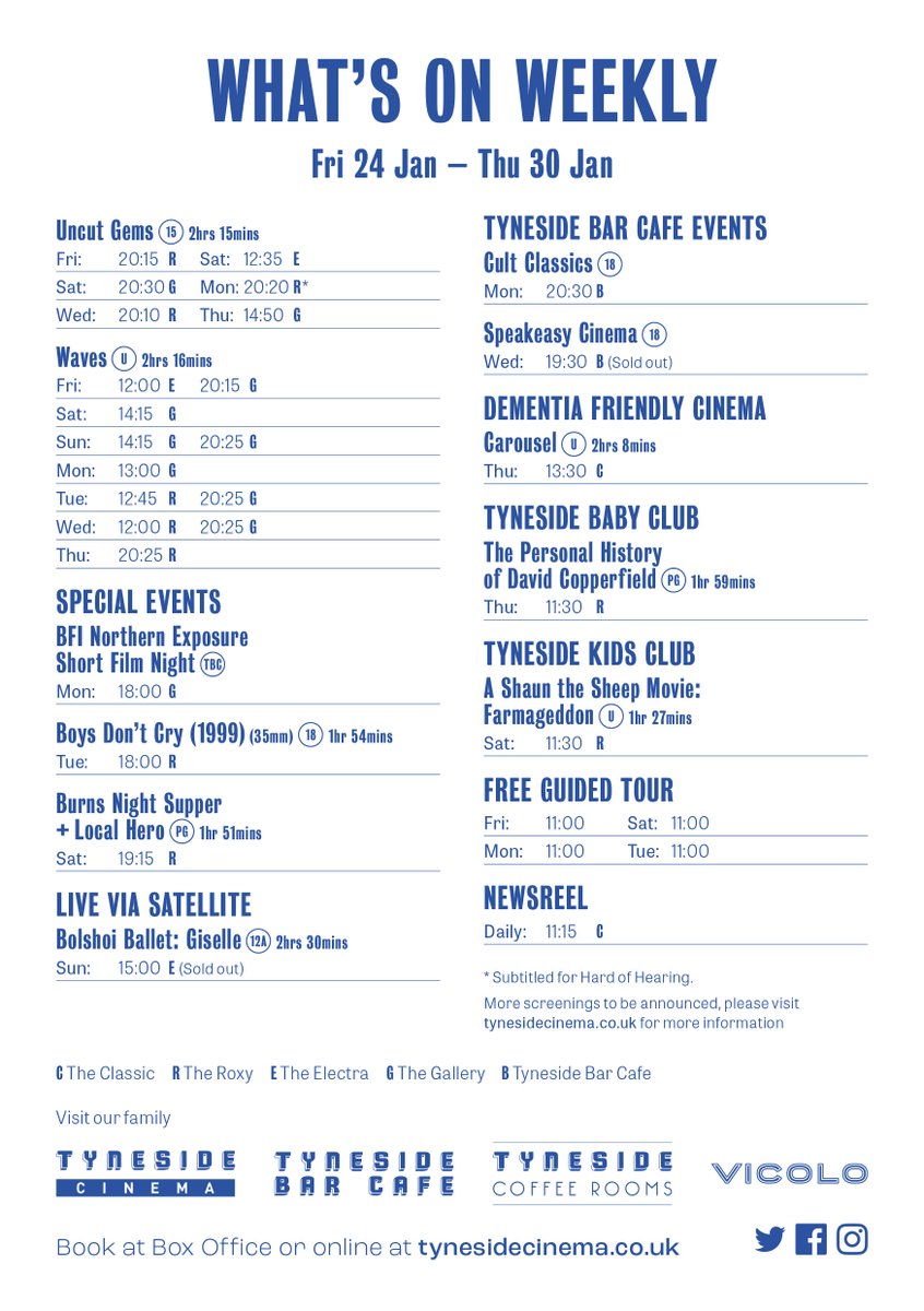 Comedies, dramas, war epics, documentaries, thrillers - <a href="/tynesidecinema/">Tyneside Cinema</a> has it all! 
🎩 The Personal History of David Copperfield
📹 Midnight Traveler 
😪 Boys Don't Cry on 35mm + Q&amp;A 
🌊 Waves 
+ Cult Classics on Mon &amp; Tyneside Film Quiz on Tue Tickets at buff.ly/2uwcbgQ