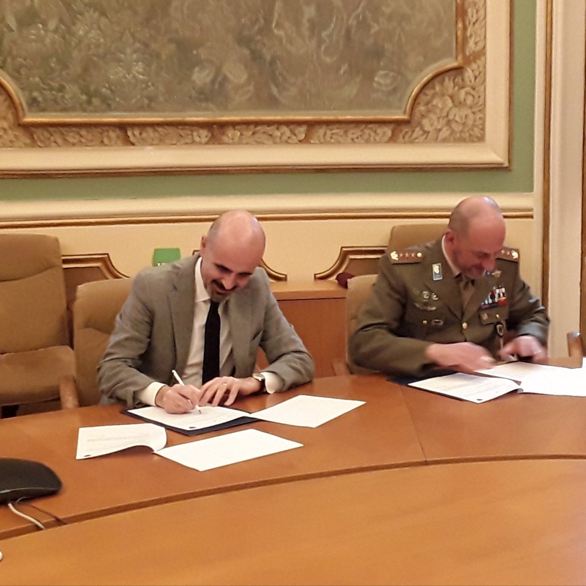 NATOSFACOE's tweet photo. @NATOSFACOE and @UniLUISS signed #today a letter of #cooperation and an internship agreement for a mutual exchange of knowledge, expertise and allowing Students’ participation in the #NATOSFACOE #internship Programme

#wearenato #NATO 
@NATO @NATOpress https://t.co/Ppl2LbKEcP