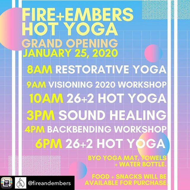 Tomorrow’s a big day for the newest addition to the Nova Compound! @fireandembers is having their official Grand Opening after a very successful month of classes in their new space. Come try hot yoga (for free!) and check out the new space. This is the start of something rea…