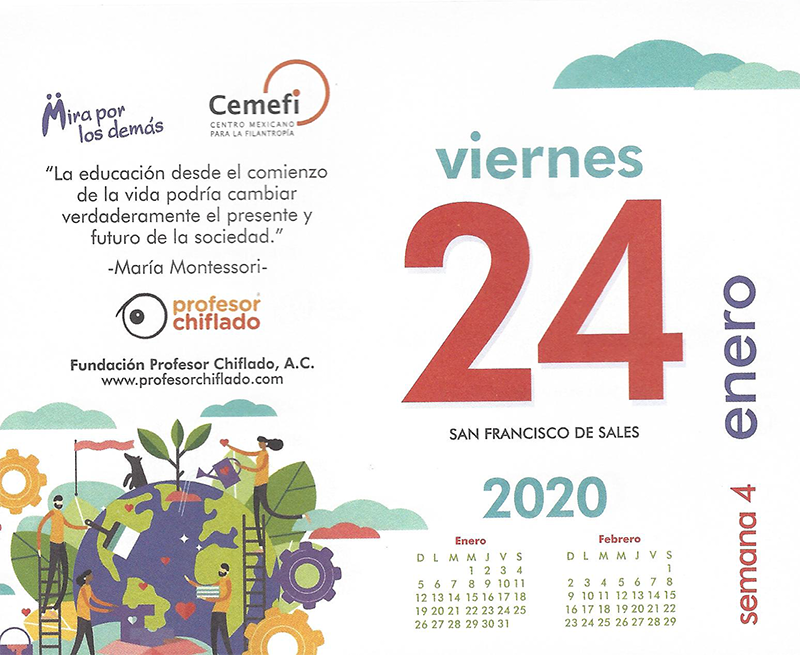 Cemefi's tweet photo. “La educación desde el comienzo de la vida podría cambiar verdaderamente el presente y futuro de la sociedad.” María Montessori / Fundación Profesor Chiflado (Almanaque Mira por los Demás) #OSC https://t.co/C8lId1IQ1o