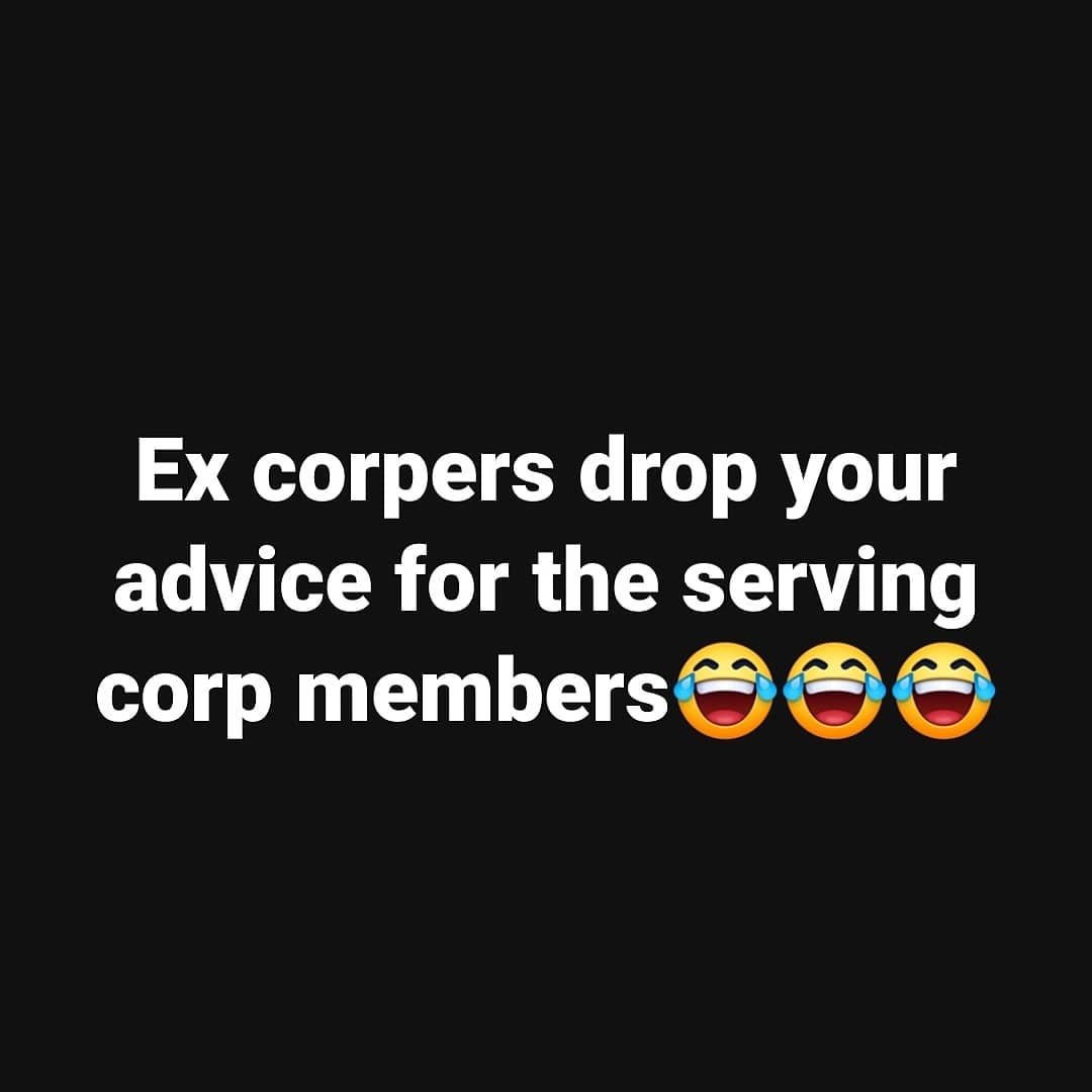 Nyscbloghq's tweet photo. Drop your advice for the upcoming and serving corp members.๐คฃ๐
#Nyscbloghq #TachaXHypeAndSteam #AusOpen
#officialnyscng #nyscplug #NiajaCorpers #FactNysc #Mr_Easy #otondo #NyscMate #NyscLagos #OtondoNg #NyscOracle #NyscOSBB #NyscCorpers #nyscFacts https://t.co/n9YnnTuyp4