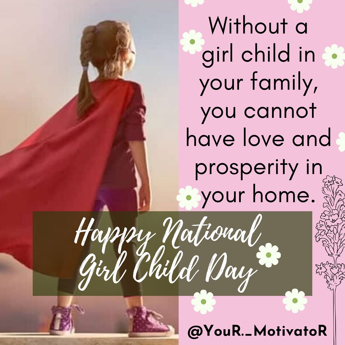 _loki_97_'s tweet photo. Happy National Girl Child Day to all the strong women out there!

#NationalGirlChildDay #girlchildday #NationalGirlChildDay2020 #GirlChild https://t.co/36UyD1zKpg