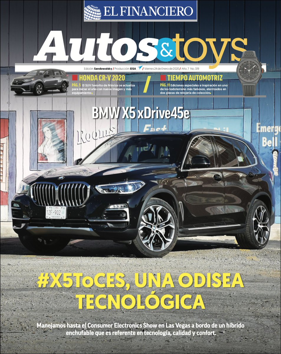 hablamosautos's tweet photo. Si quieren quitarse el frio de #YaEsViernes, vayan corriendo por @ElFinanciero_Mx de hoy para leer todo sobre nuestra prueba de @BMWMex X5 xDrive45e plug-in hybrid en una ruta de 6,000 km rumbo al @CES #X5ToCES. https://t.co/CW9Dj7ZSCA