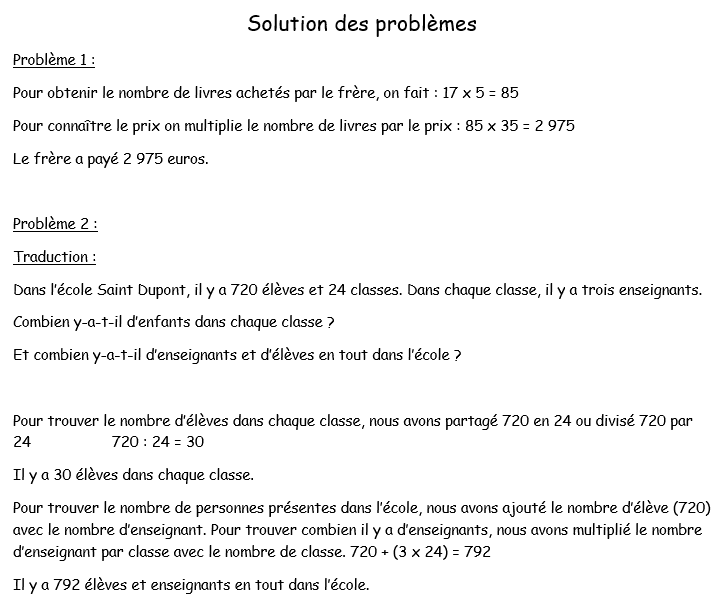 Cm1Ava's tweet photo. @CM1CDAUDET
Et voici les solutions des problèmes écrits par les CM1A de Val d'Anfa @Cm1Ava #Cm1Ava #OSUIPedagogie #TwitMaths #Cycle3 https://t.co/OJjWuk9jbV