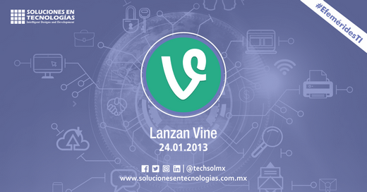 techsolmx's tweet photo. Un día como hoy (24/01/2013): Se lanzaba Vine, aplicación para crear y publicar vídeos cortos, máximo de 6 segundos en forma de bucle, creada por Don Hofmann, Yusupov Rus y Colin Kroll. https://t.co/X03rqGL4wu
#SomosSoluciones #EfeméridesTI #Vine #Hofmann #YusupovRus #ColinKroll https://t.co/lnwNGLHzDg