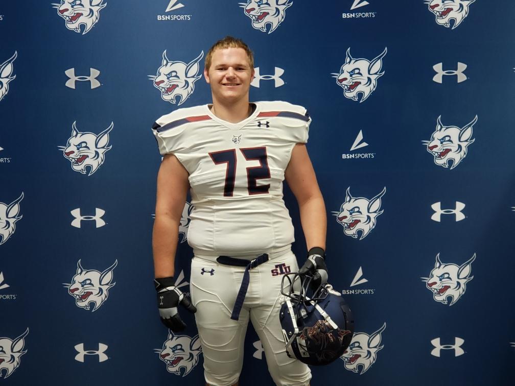 JamesWayne71's tweet photo. Had a great visit with @Coach_Rychel  at @STU_Football they have a great program in the making with a awesome staff and nice campus! https://t.co/zbdtgUFSD3