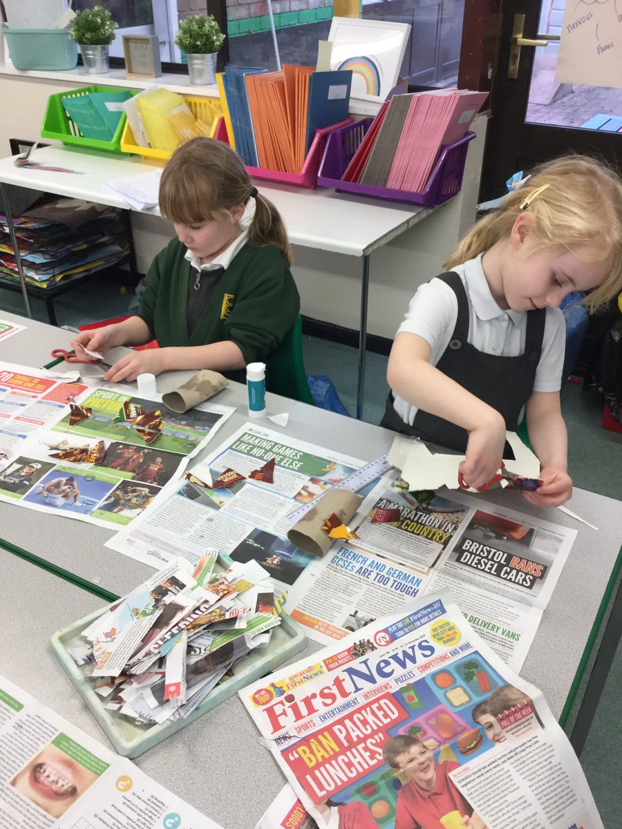 TickfordPark's tweet photo. #TPmalachite we loved using Papier-Mâché this afternoon to make carrier pigeons. Bit messy but lots of fun! https://t.co/HK2lj6QxT3