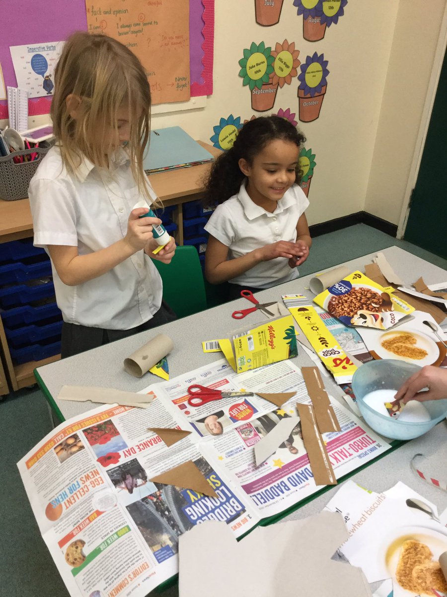 TickfordPark's tweet photo. #TPmalachite we loved using Papier-Mâché this afternoon to make carrier pigeons. Bit messy but lots of fun! https://t.co/HK2lj6QxT3